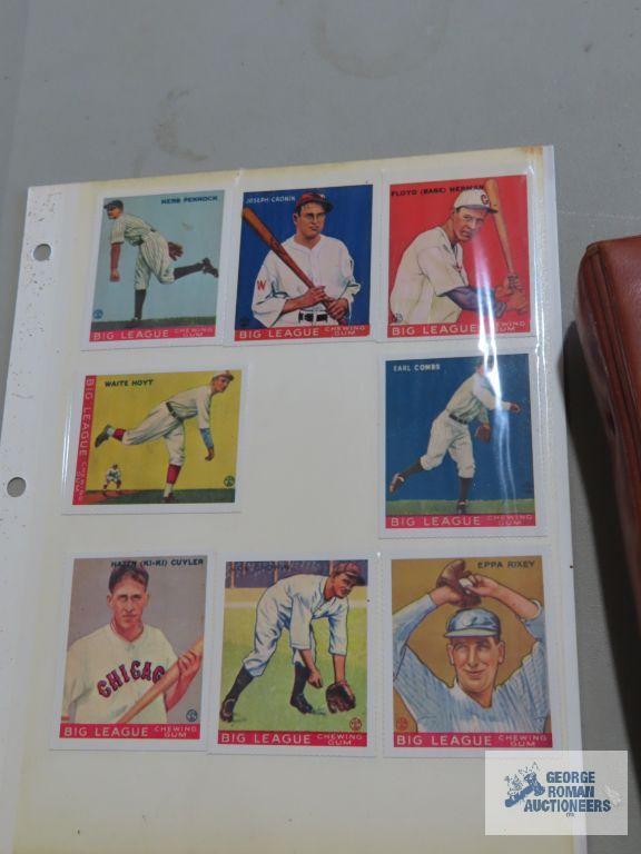 Big League Chewing Gum reprint baseball cards, Cracker Jack reprint cards, and other reprints