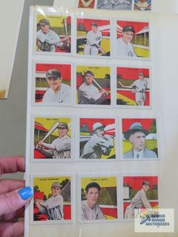 Big League Chewing Gum reprint baseball cards, Cracker Jack reprint cards, and other reprints