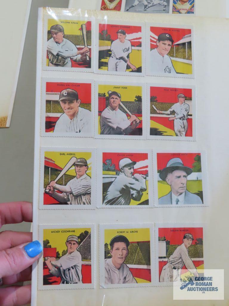 Big League Chewing Gum reprint baseball cards, Cracker Jack reprint cards, and other reprints