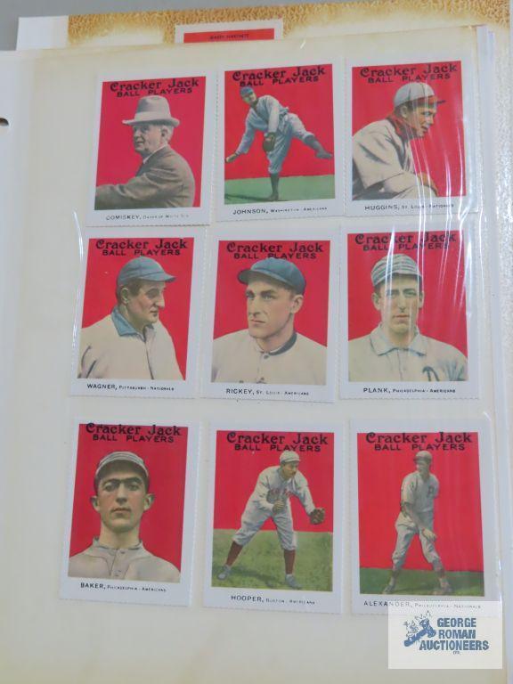 Big League Chewing Gum reprint baseball cards, Cracker Jack reprint cards, and other reprints