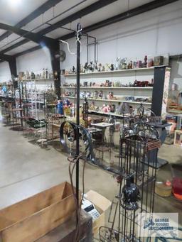 Antique painted floor lamp