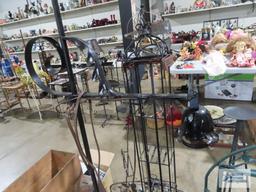 Antique painted floor lamp