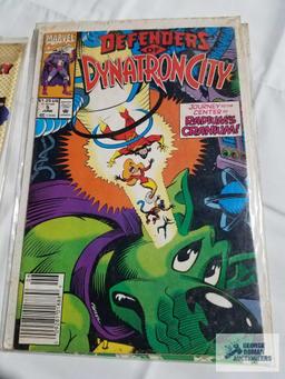Daredevil, Iron Man, X-men, Defenders of Dynatron City and Who is Nova comic books