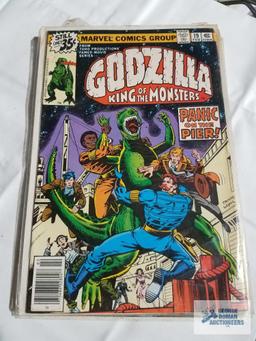 Five Godzilla comic books