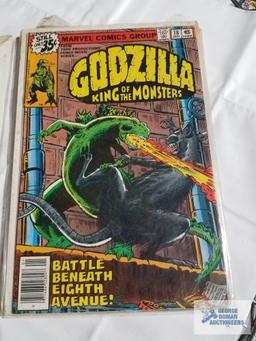 Five Godzilla comic books