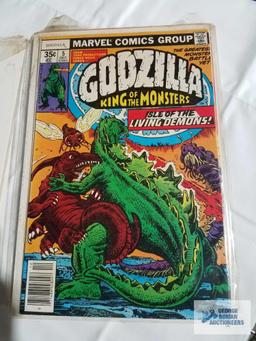 Five Godzilla comic books