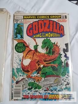 Five Godzilla comic books