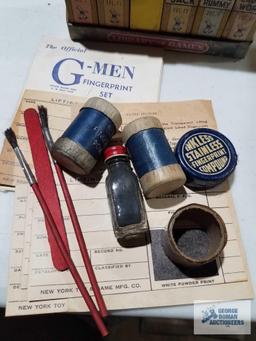 Library of games set and The Official G-Men fingerprint set