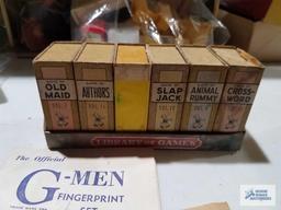 Library of games set and The Official G-Men fingerprint set