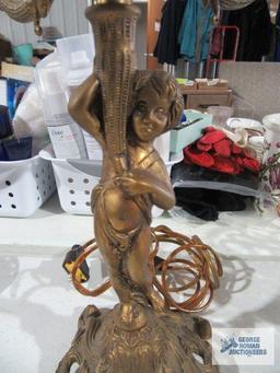 Metal electric candelabra style lamp