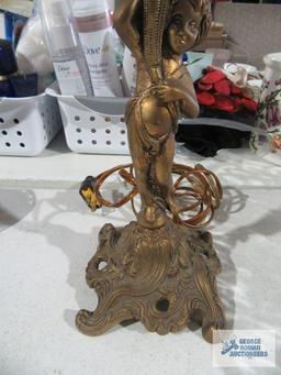 Metal electric candelabra style lamp