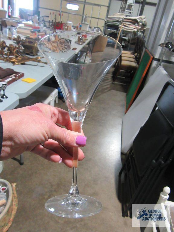Assorted glass stemware