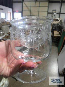 Assorted glass stemware