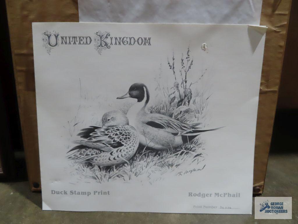 First of Nation United Kingdom Duck Stamp print by Rodger McPhail, signed, 226/5750