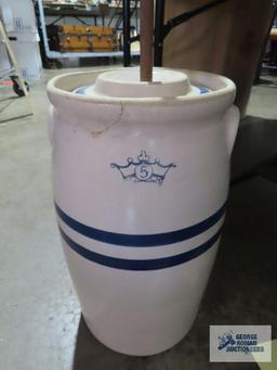 5 gallon butter churn, repaired chip on top