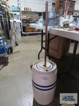 5 gallon butter churn, repaired chip on top