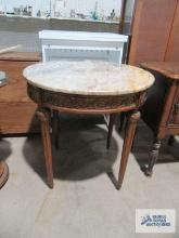Marble top cherry table