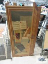 Hand-painted wood wall hanging