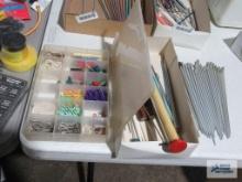 Assorted knitting needles