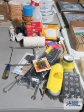 Hardware, Husky saw, beewax, extension cords, and etc