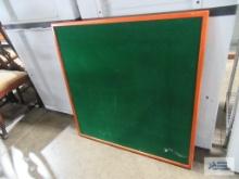 Homemade felt game table top for card table with built-in Lazy Susan base