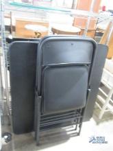 Folding card table and two chairs