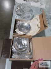 Bellini silverplate and china demitasse sets
