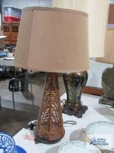 Rattan style lamp
