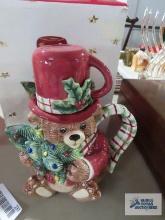 Fitz and Floyd snack therapy cocoa set/tea for one with box