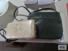 Kate Landry clutch bag and Gianni Bernini purse