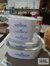 Corning Ware Cornflower Blu casseroles