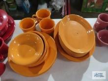 Assorted Fiesta dishware, orange