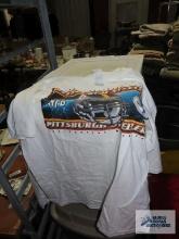 Pittsburgh Steelers t-shirts, sizes extra large and large. Fruit of the Loom long sleeve t-shirt,