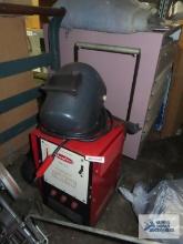Dayton model 3Z350 AC arc welder with two helmets and leads