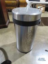 Stainless steel trash can
