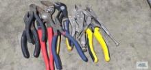 Vise grips, channel locks, cutters, etc