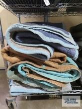Eight assorted furniture moving blankets