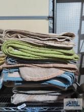 Ten assorted furniture moving blankets