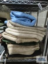 Nine assorted furniture moving blankets