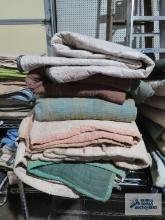 Eight assorted furniture moving blankets