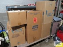 Five boxes of packing paper