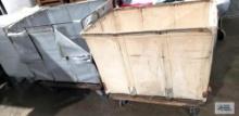 Two commercial laundry carts