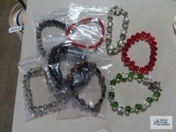 Assorted decorative bracelets