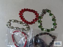 Assorted decorative bracelets