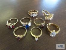 Variety of gemstone rings