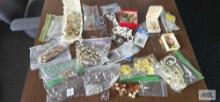 Variety of broken jewelry pieces