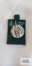 Saint Anne pray for us pendant marked Sterling