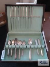 Community Plate flatware monogrammed K service for 6 plus extras