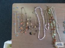Beaded and stone necklaces