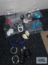 Variety of vintage pierced earrings